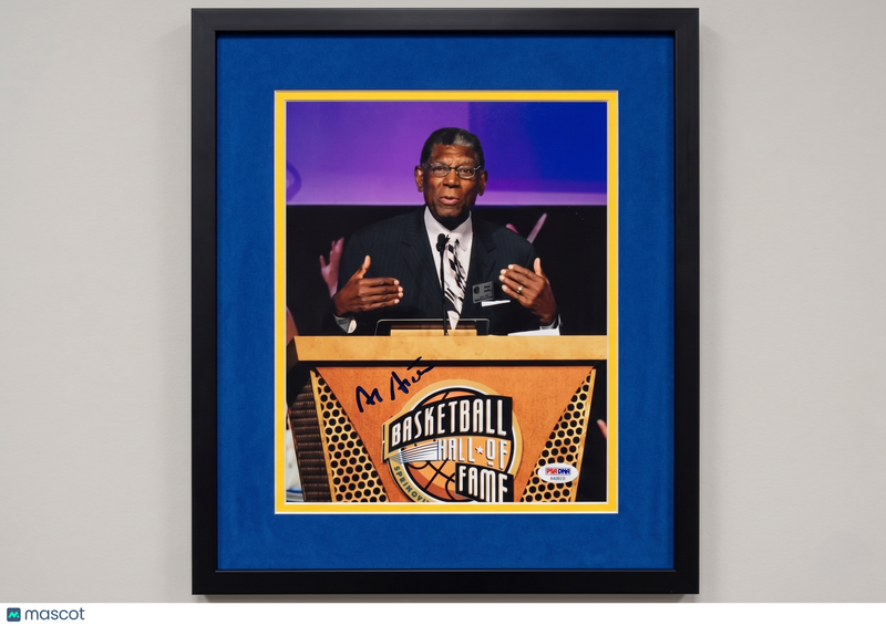 Al Attles Golden State Warriors Signed Basketball 8x10 Custom Framed Photo PSA