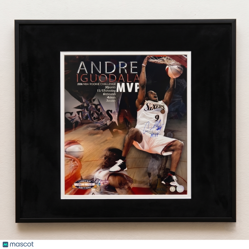 Andre Iguodala Philadelphia 76ers Signed 16x20 Custom Framed Photo PSA