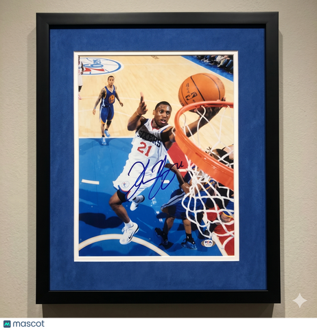 Thaddeus Young Philadelphia 76ers Signed  11x14 Custom Framed Photo PSA Auth