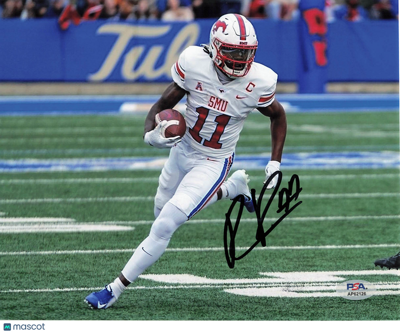 Rashee Rice Signed SMU Mustangs Football 8x10 Photo PSA Autographed
