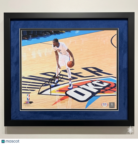 Kevin Durant Oklahoma City Thunder Signed 11x14 Custom Framed Photo PSA