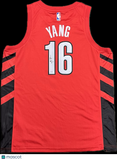 Yang Hansen Signed Jersey PSA Portland Trail Blazers Autographed