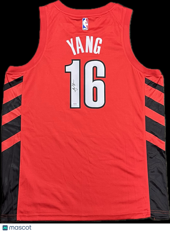 Yang Hansen Signed Jersey PSA Portland Trail Blazers Autographed