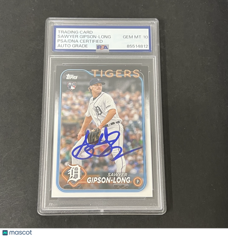 2024 Topps Series 2 #616 Sawyer Gipson-Long signed card PSA Auto 10
