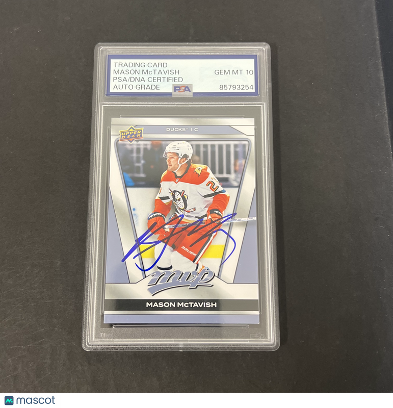 Mason McTavish 2025-26 Upper Deck MVP Hockey#67 Signed Card PSA Auto 10 Auto