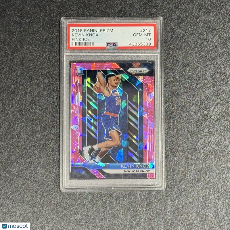 2018 Panini Prizm Pink Ice#217 Kevin Knox PSA 10 Slabbed New York Knicks