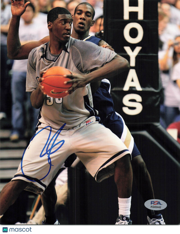 Roy Hibbert Georgetown Hoyas Signed Basketball 8x10 Photo PSA