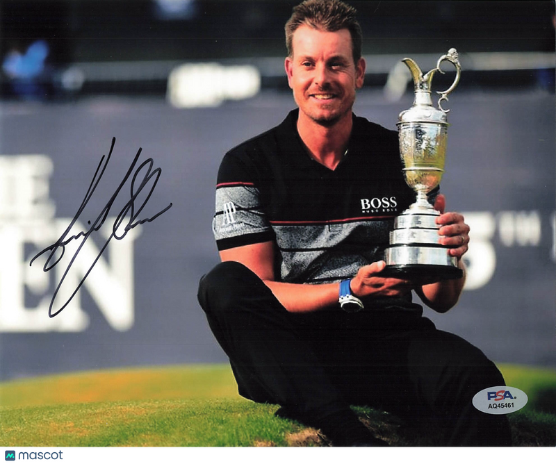 Henrik Stenson Signed Golf 8x10 Photo PSA Autographed