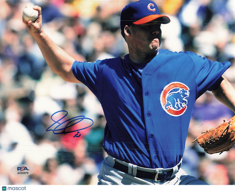 Jon Lieber Chicago Cubs Signed 8x10 Photo PSA