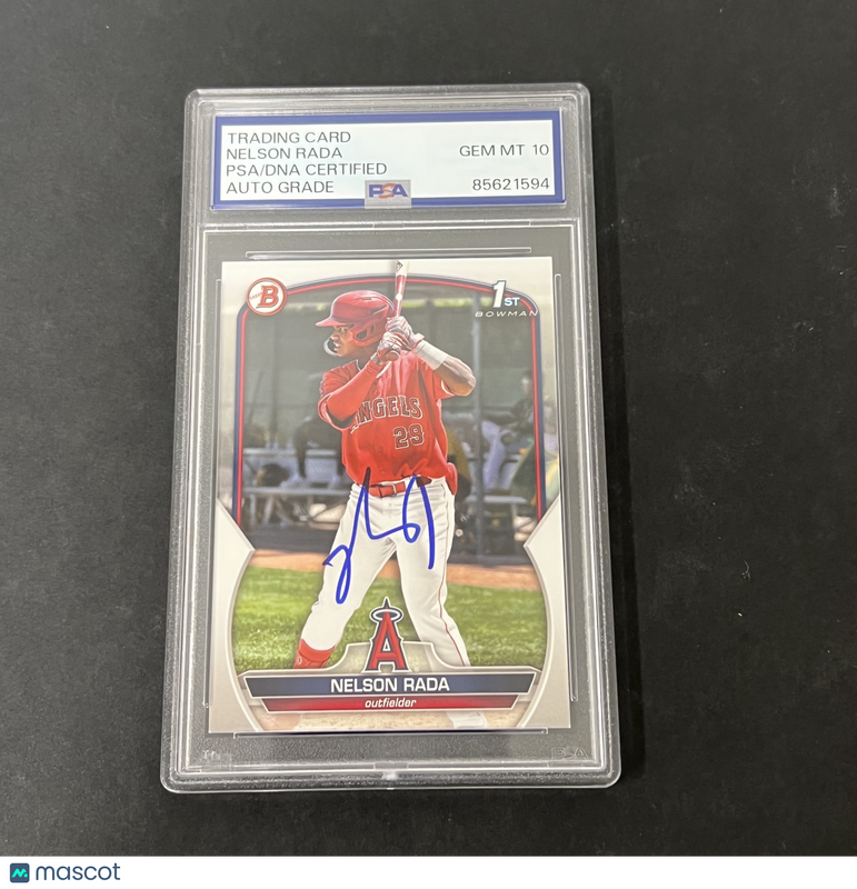 2023-24 Topps #BP-132 Nelson Rada Bowman Prospect signed card PSA