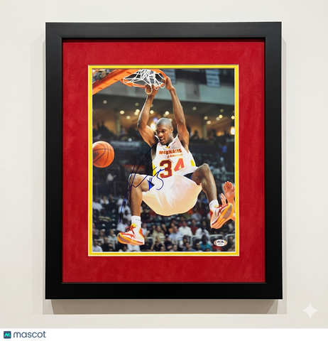 Derrick Favors McDonald's All American Game Signed 11x14 Custom Framed Photo PSA