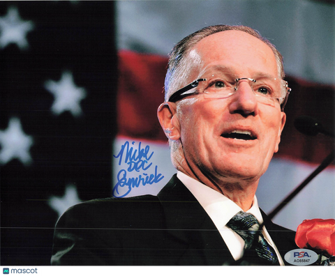 Mike Emrick Signed 8x10 Photo PSA Autographed