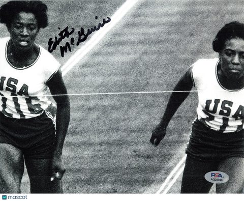 Edith McGuire Signed Track and Field 8x10 Photo PSA Auth