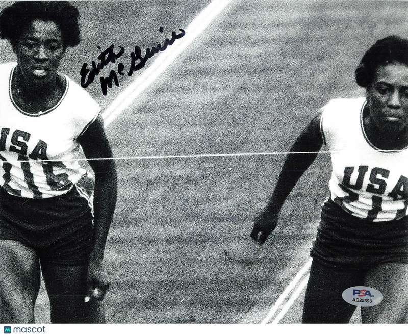 Edith McGuire Signed Track and Field 8x10 Photo PSA Auth