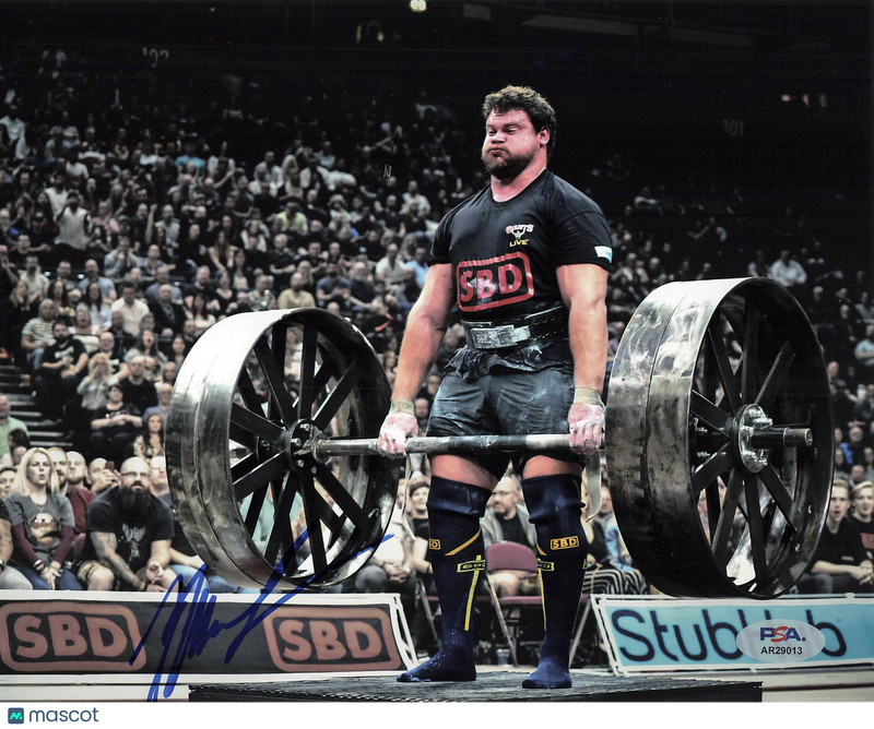 Martins Licis Signed World's Strongest Man Strength Athletics 8x10 Photo PSA