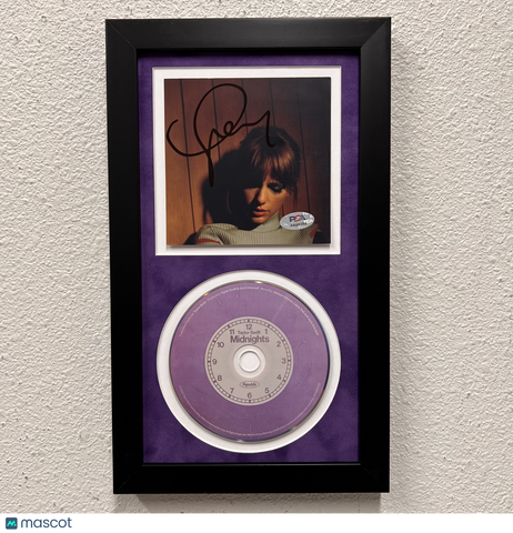 Taylor Swift  signed Midnights Framed Vinyl Album PSA Autographed