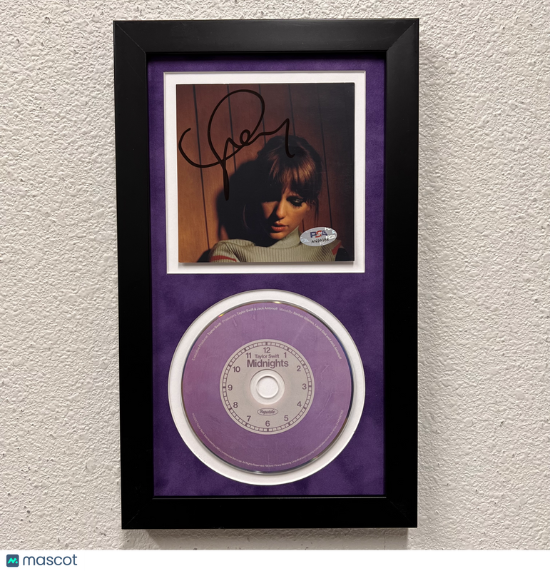 Taylor Swift signed Midnights Framed Display CD Album PSA Autographed