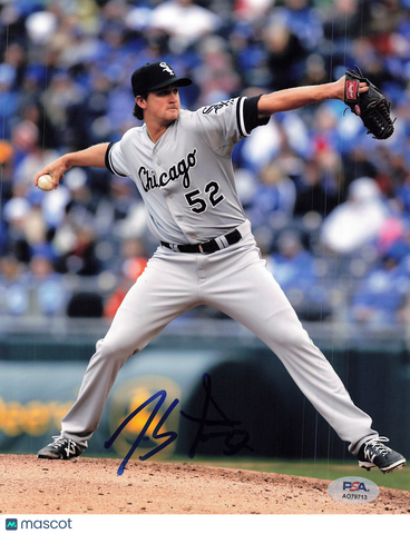 Jake Petricka Chicago White Sox Signed 8x10 Photo PSA