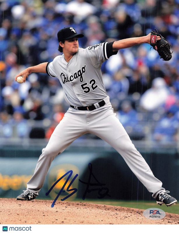 Jake Petricka Chicago White Sox Signed 8x10 Photo PSA