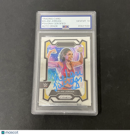 2024 Panini Prizm WWE #127 Kelani Jordan signed card PSA Auto 10