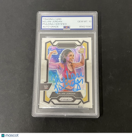 2024 Panini Prizm WWE #127 Kelani Jordan signed card PSA Auto 10