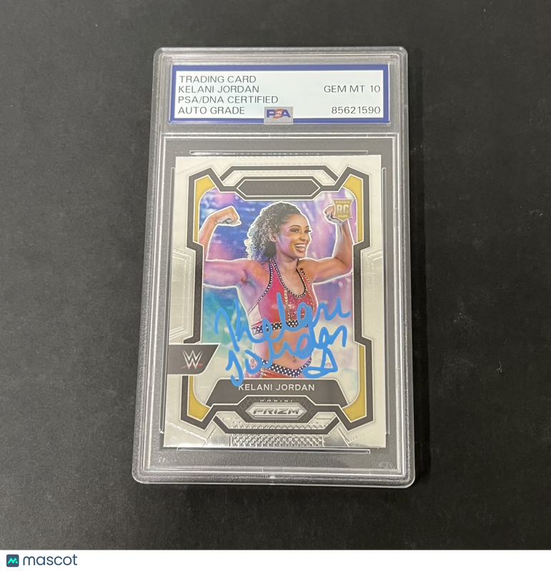 Kelani Jordan 2024 Panini Prizm WWE #127 Signed Card PSA Auto 10 Autographed