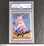 1984 Donruss Rick Honeycutt Signed Card Auto PSA Slabbed Los Angeles Dodgers