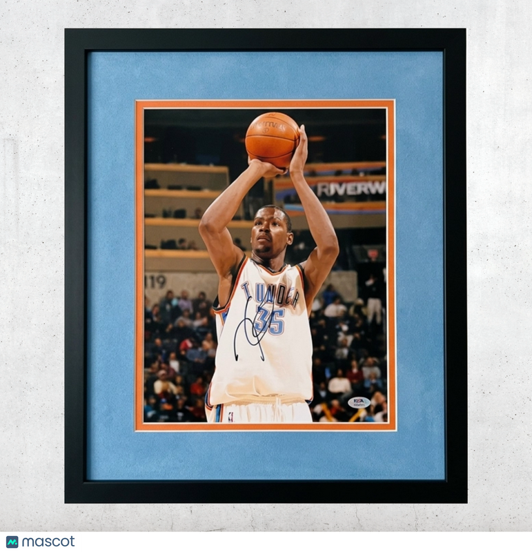 Kevin Durant Oklahoma City Thunder Signed 11x14 Custom Framed Photo PSA