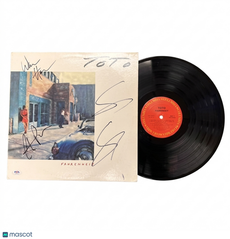 Toto Signed Fahrenheit Vinyl PSA Album Autographed