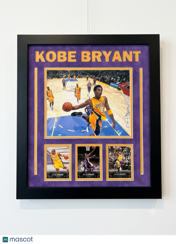 Kobe Bryant Los Angeles Lakers Basketball 3-Card Display