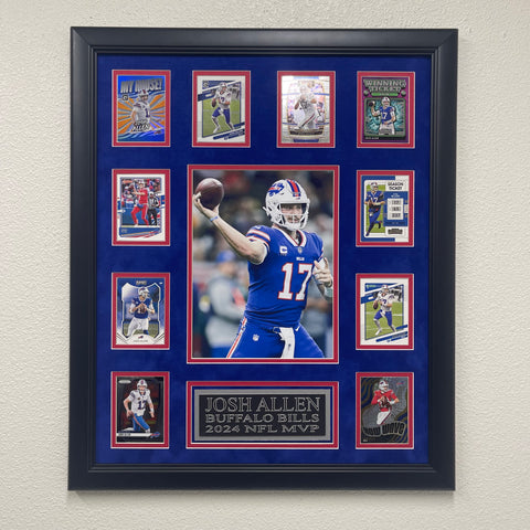 Josh Allen 10-Card Display Frame Buffalo Bills MVP