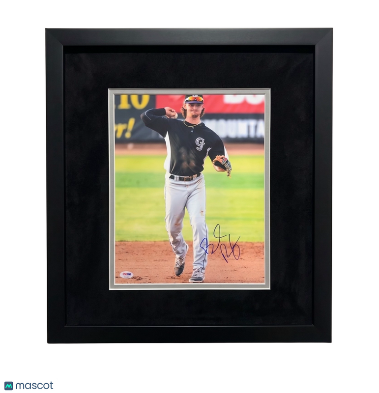 Brendan Rodgers Colorado Rockies Signed 11x14 Custom Framed Photo PSA