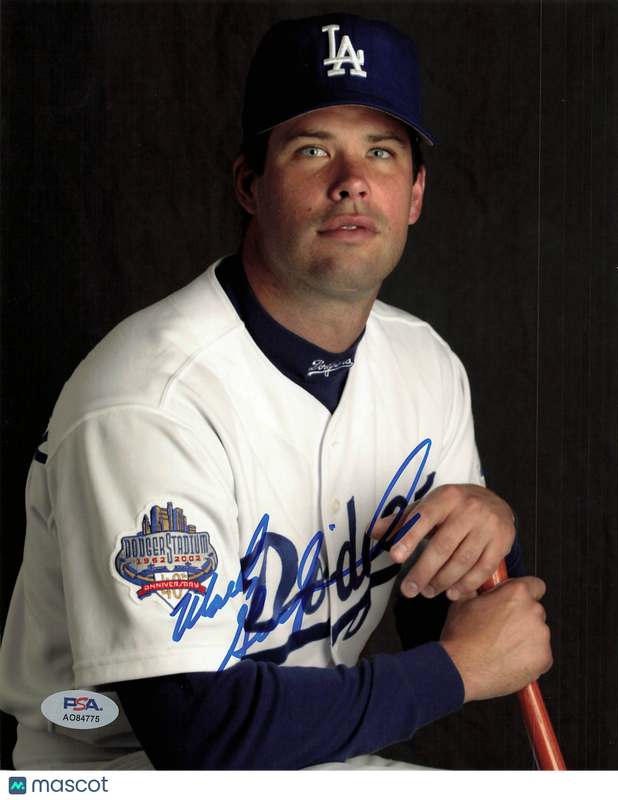 Mark Grudzielanek Los Angeles Dodgers Signed 8x10 Photo PSA