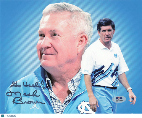 Mack Brown Signed 8x10 Photo PSA North Carolina Tar Heels