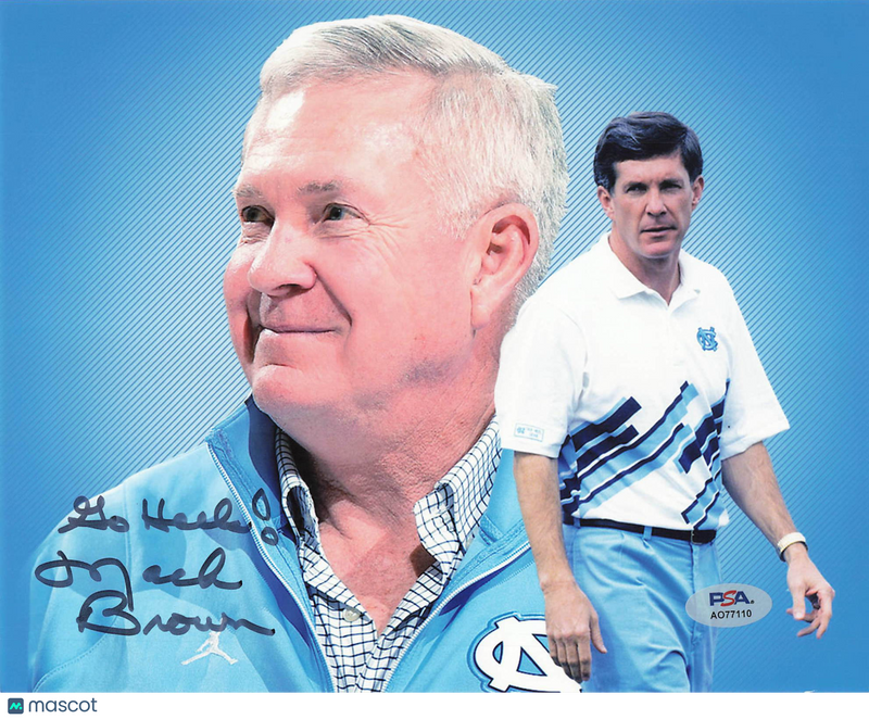 Mack Brown Signed 8x10 Photo PSA North Carolina Tar Heels