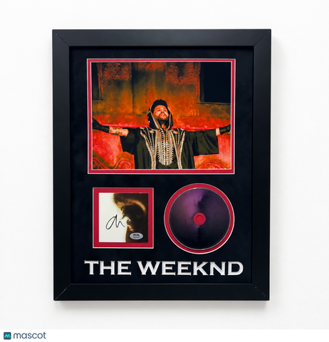The Weeknd Signed CD Cover 16x20 Framed PSA Autographed Hurry up Tomorrow