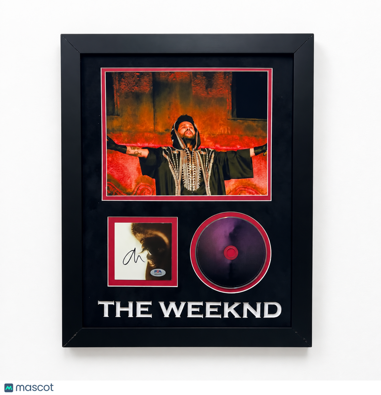 The Weeknd Signed CD Cover 16x20 Framed PSA Autographed Hurry up Tomorrow