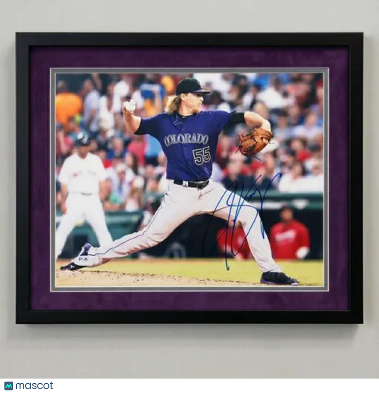 John Gray Colorado Rockies Signed 11x14 Custom Framed Photo PSA