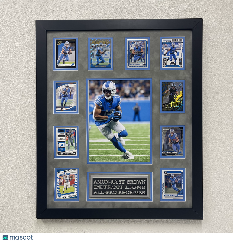 Amon-Ra St. Brown 10-Card Custom Display Frame Detroit Lions