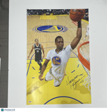 Harrison Barnes Golden State Warriors Signed Basketball 20x30 Photo PSA