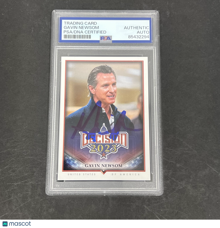 Gavin Newsom 2023 Decision #238 Signed Card PSA Autographed