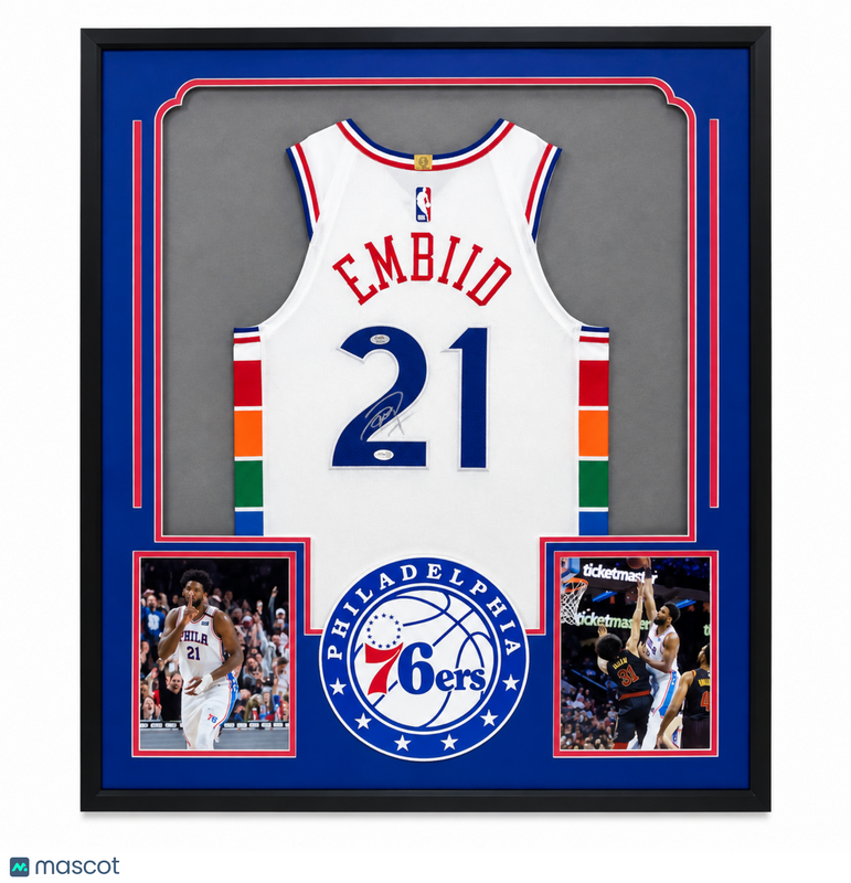 Joel Embiid Signed Jersey Philadelphia 76ers PSA Autographed