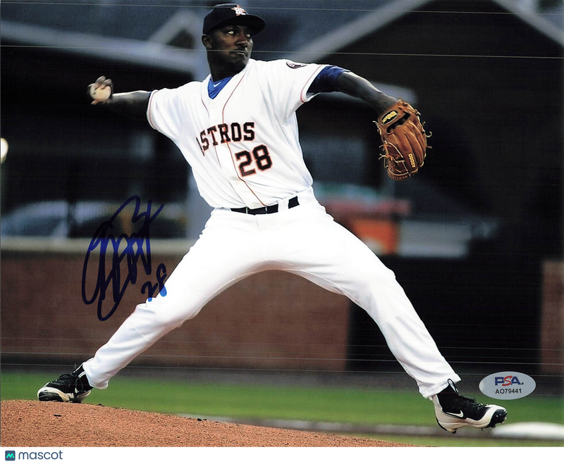 Akeem Bostick Houston Astros Signed 8x10 Photo PSA