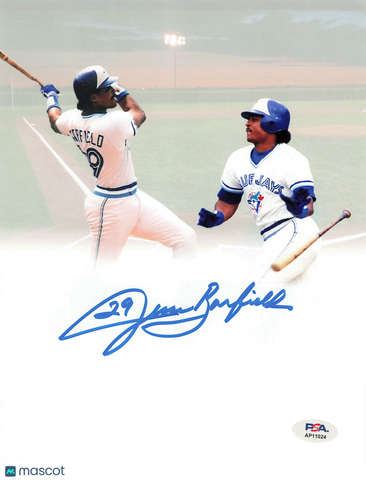 Jesse Barfield Toronto Blue Jays Signed 8x10 Photo PSA