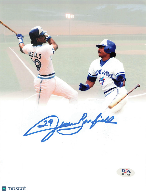 Jesse Barfield Toronto Blue Jays Signed 8x10 Photo PSA