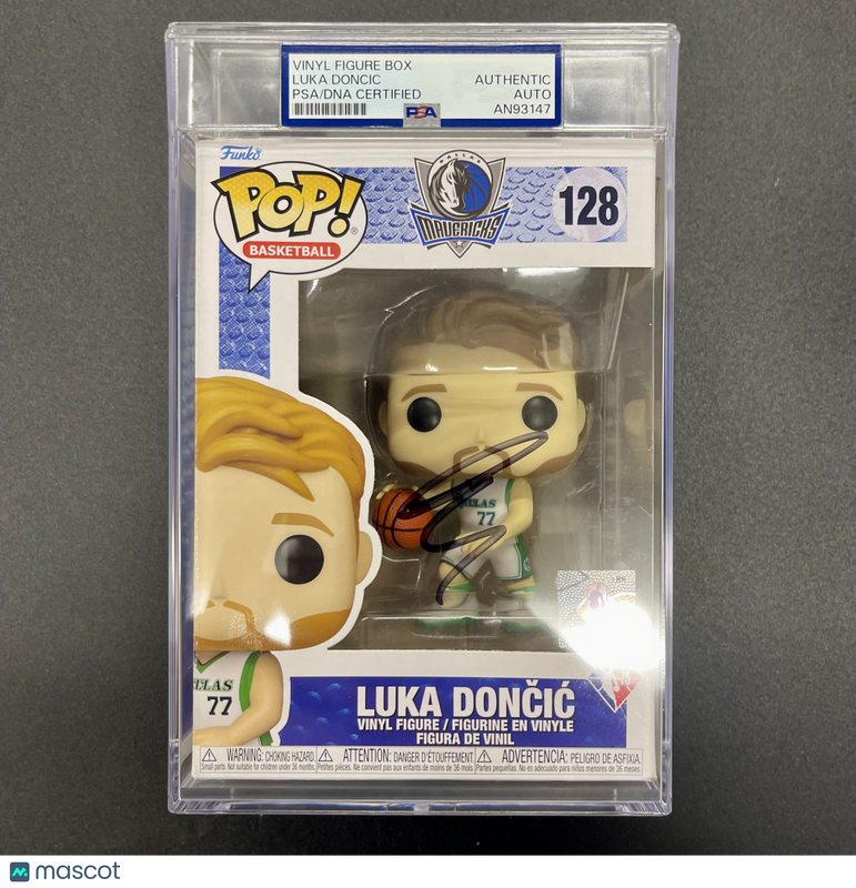 Luka Doncic signed Funko Pop #128 PSA Encapsulated Autographed Luka Doncic