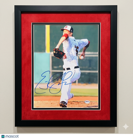 Erick Fedde Hagerstown Suns Signed 11x14 Custom Framed Photo PSA