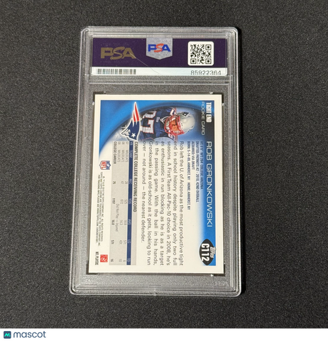 2010 Topps Chrome Chrome#C112 Rob Gronkowski Signed Rookie Card PSA Autographed