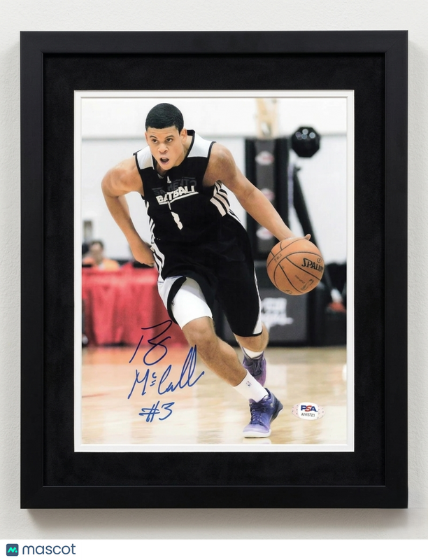 Ray McCallum Sacramento Kings Signed Basketball 8x10 Photo PSA