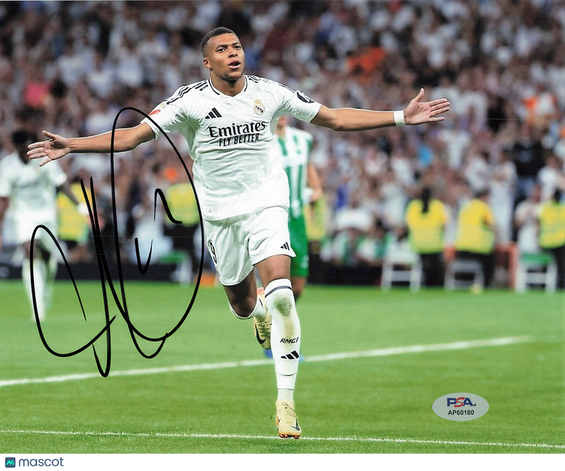 Kylian Mbappe Signed Real Madrid CF Soccer 8x10 Photo PSA Autographed